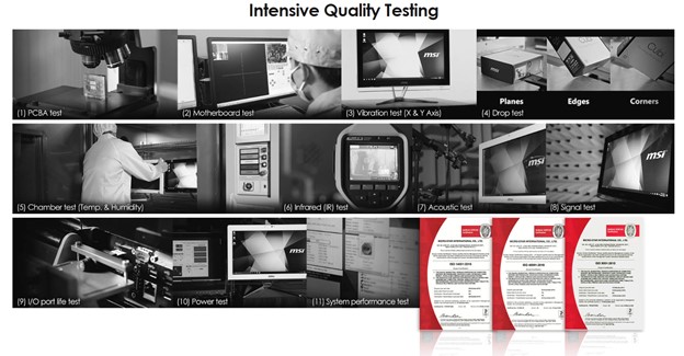 MSI's Intesive Quality Testing